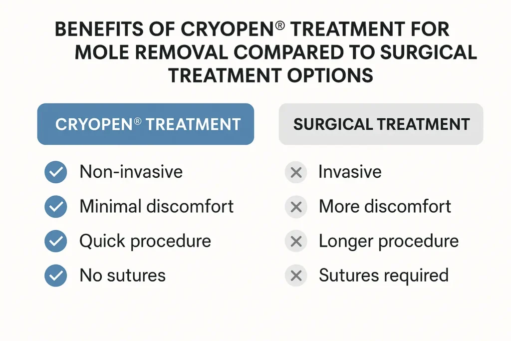 Benefits of professional mole-removal assessment at LA LIPO Huddersfield