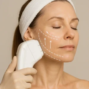 Woman having HI-FU to reduce wrinkles call LA LIPO Huddersfield Now!
