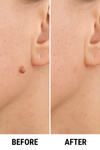 Skin tags removal Huddersfield before and after