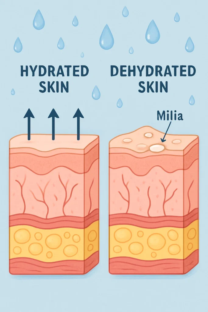 The importance of hydration and milia production Huddersfield